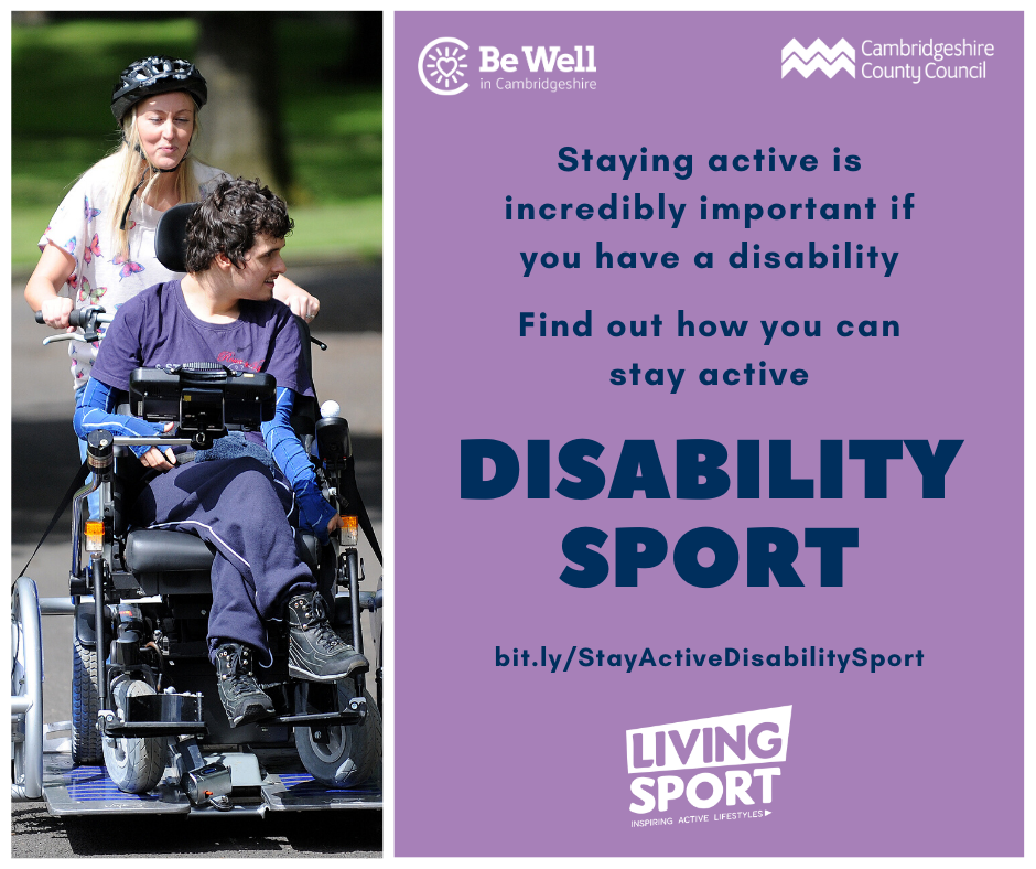 Looking for local support and advice as to how to be more physically active? Get in touch with Let’s Get Moving Cambridgeshire - <a href="/LetsGMCambs/">Let's Get Moving!</a> - who can provide tailored support to help you get active your way! 

#DisabilitySport #StayActive <a href="/Living_Sport/">Living Sport</a> orlo.uk/LivingSport_Jg…