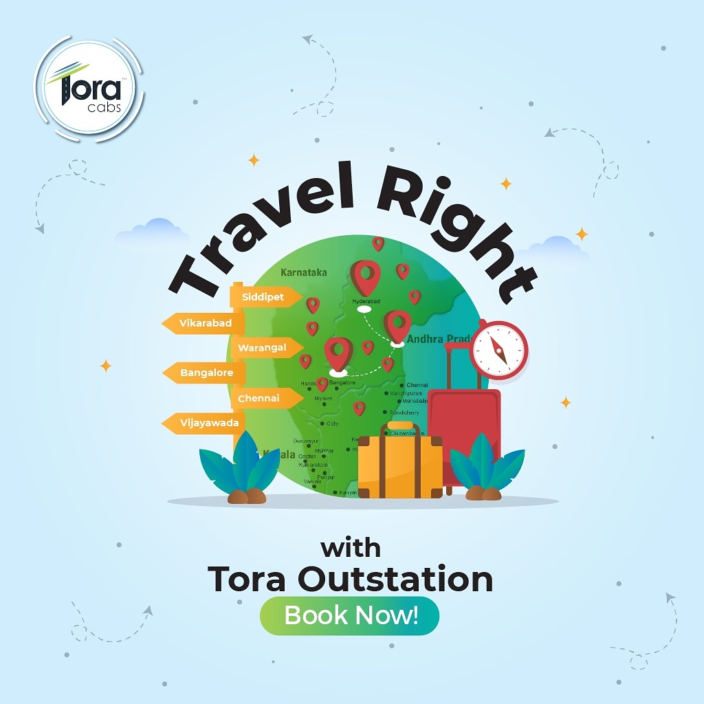 ToraCabs's tweet photo. Traveling made easy with Tora! Get a safe and fun trip on Tora Outstation
.
.
.
#Tora #ToraCabs #OutstationCabs #CityCabs #BookACab #Taxi #BookATaxi #Auto #BookAnAuto #taxicab #travel #globetrotter #travelgram #hyderabadtravels #hyderabaditraveller #wanderlust https://t.co/TG3uLW9650