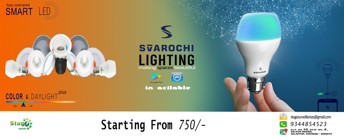 SystekStugo's tweet photo. Why Smart Lighting?
Smart lights make homes and spaces beautiful by enabling you to create the prefect lighting effect for every room and every occasion in a very simple and convenient way, using just an app on your SmartPhone...

#smartlighting #smarthome #lighting #led #Alexa https://t.co/XEZF5CmeIX