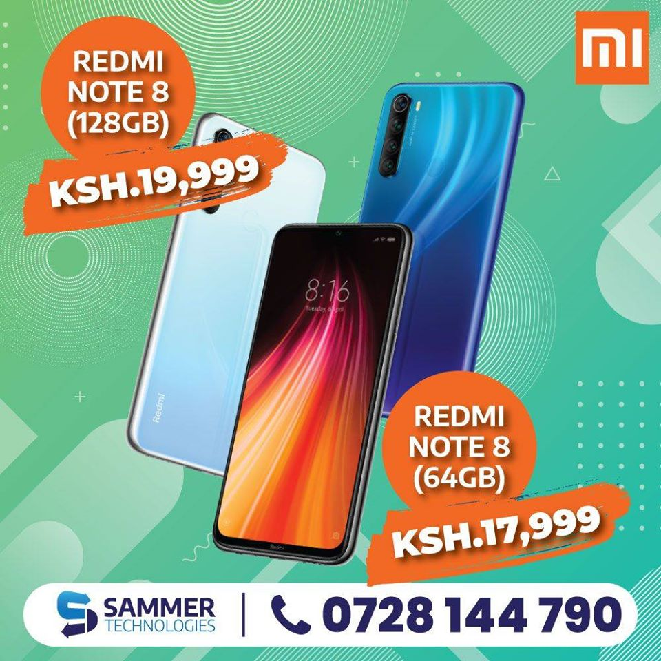 SammerKenya's tweet photo. Buy the Redmi Note 8 64GB @ KES.17,999 or 128GB @ KES.19,999

🟢 48MP AI Quad Camera Array
🟢 Aura Fluid Design
🟢 Qualcomm Snapdragon 665
🟢 4000mAh two-day battery
🟢 Type-C | 18W Fast Charger in-box
🟢  Full High-Definition+ Display

📞 0728 144790
🇰🇪 Countrywide delivery https://t.co/b4m0SgiKZc