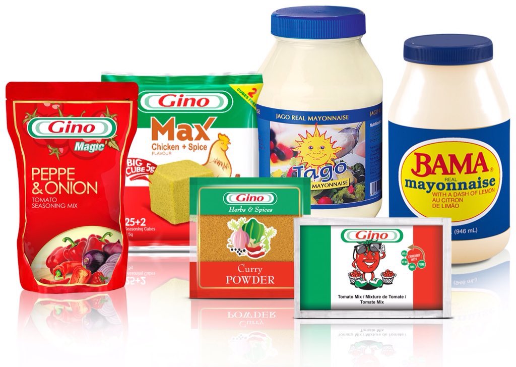 They are an industry leader and are providing a wide range of quality products that make the daily lives of many African families easier. They produce Gino Tomato, Gino Cubes, Gino Spice, Bama Mayonnaise, Jago Mayonnaise, amongst other products.