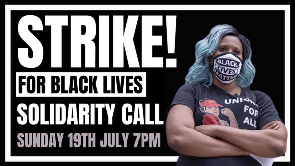 On July 20, 2020, members of the McStrike’s sister union #SEIU and allies will take action across the United States in a #StrikeForBlackLives. Sunday 19th July 7pm, Solidarity Zoom Rally Sunday 19th July 8pm, Solidarity Twitter Flash Mob #McStrike ✊🏼✊🏾 buff.ly/32mm7bK