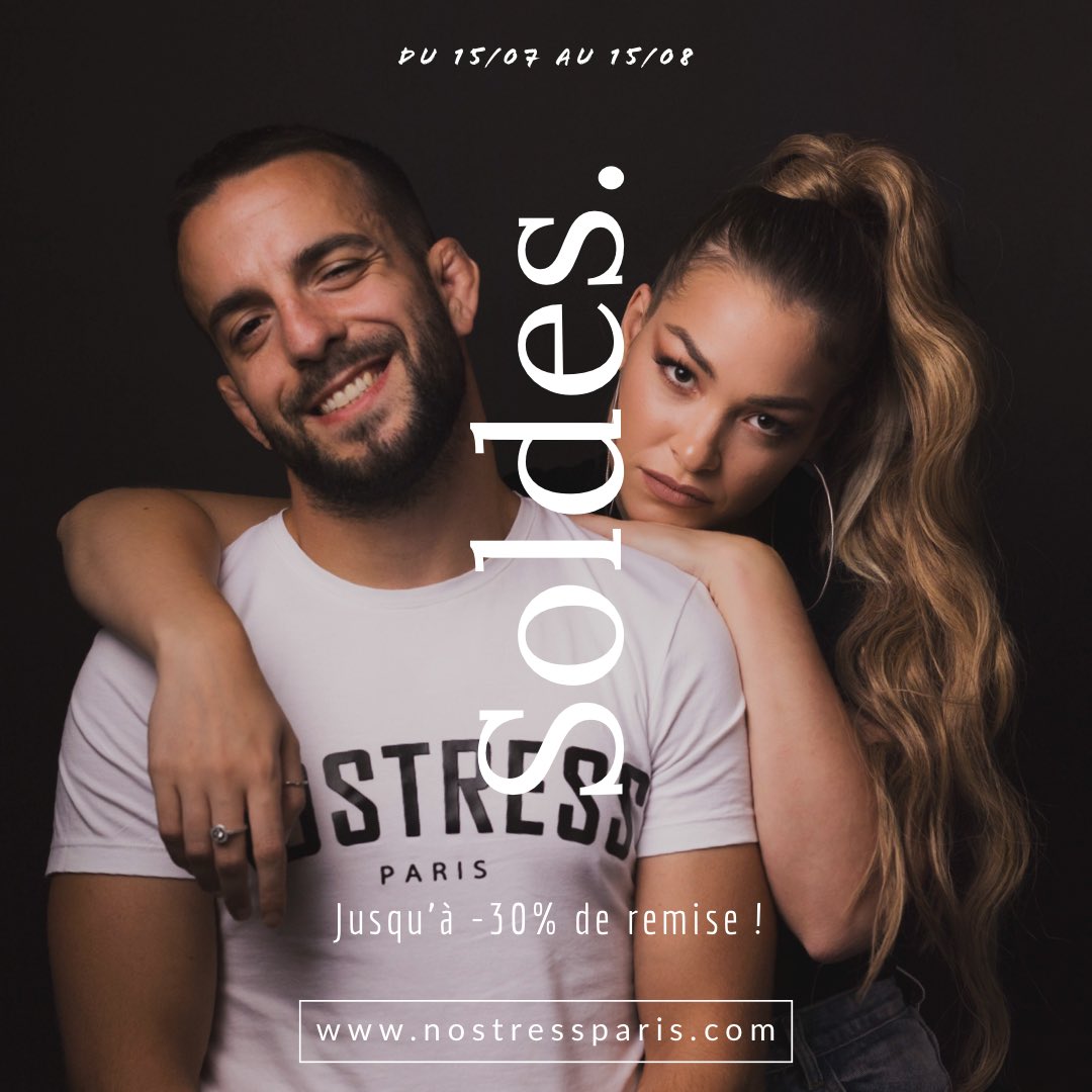 NostressParis's tweet photo. Les soldes Nostress, c’est jusqu’à -30% de remise dès aujourd’hui. 
Ne tardez pas, les stocks sont limités ! 💥⏳

#nostressparis #nostress #soldes2020 #soldes #newbrand #streetwearchic #onlineshopping #onlineshop #worldwideshipping #frenchbrand #streetwear https://t.co/0D3betbTEc
