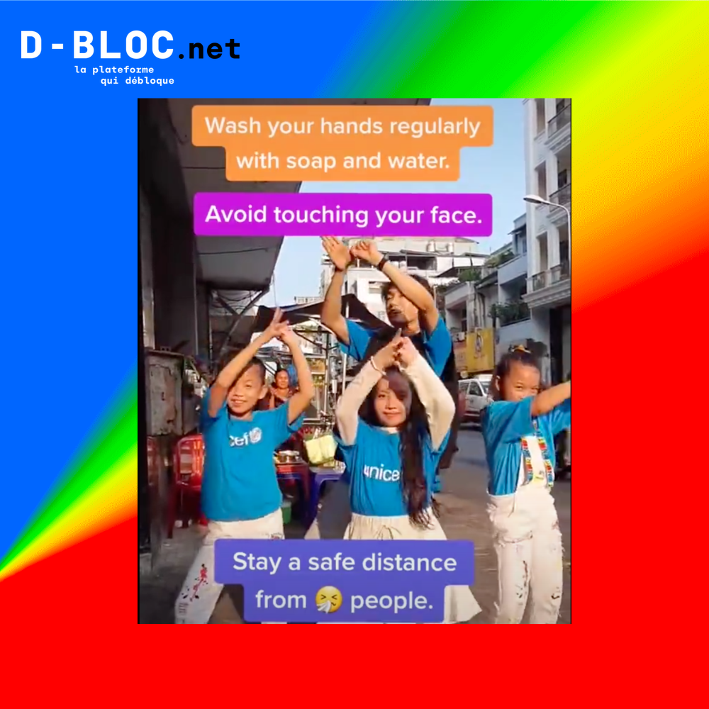 DBloc_asso's tweet photo. [SANTÉ 🦠] Même si nous sommes déconfinés, le coronavirus est toujours présent. 

Petit rappel en chorégraphie, des gestes barrières à maintenir même pendant l'été, par @UNICEF_france  

#DBloquons 👉 https://t.co/CYoolC3qAB https://t.co/gE4prTVhe9
