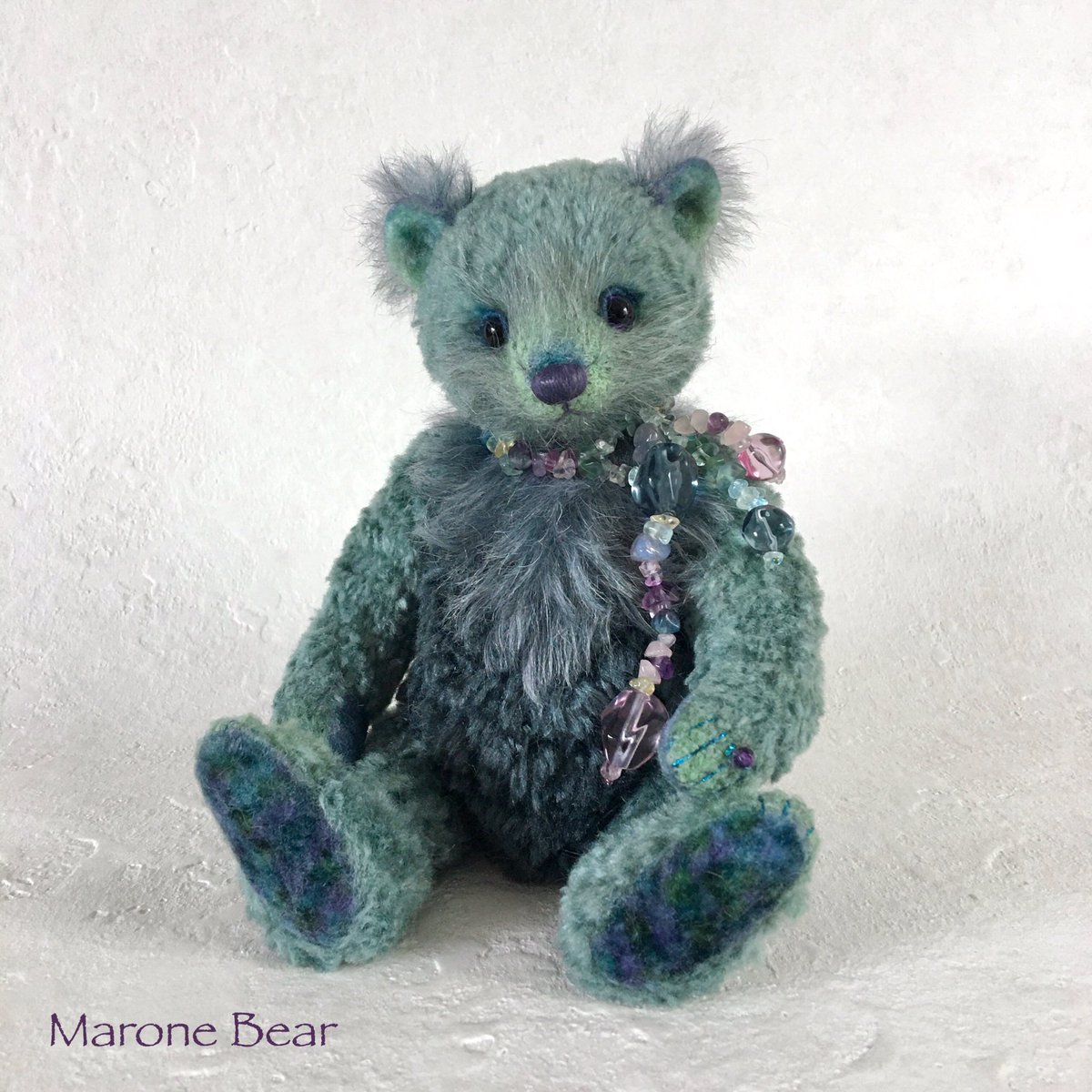 Maronebear まろーねべあ 完成写真撮りました その1 Giverny ジヴェルニー Birthday 3 14 Size 24cm 280g 名前の由来 モネの睡蓮の絵をイメージしていることから モネの家と庭園のある村の地名 Giverny を拝借いたしまし