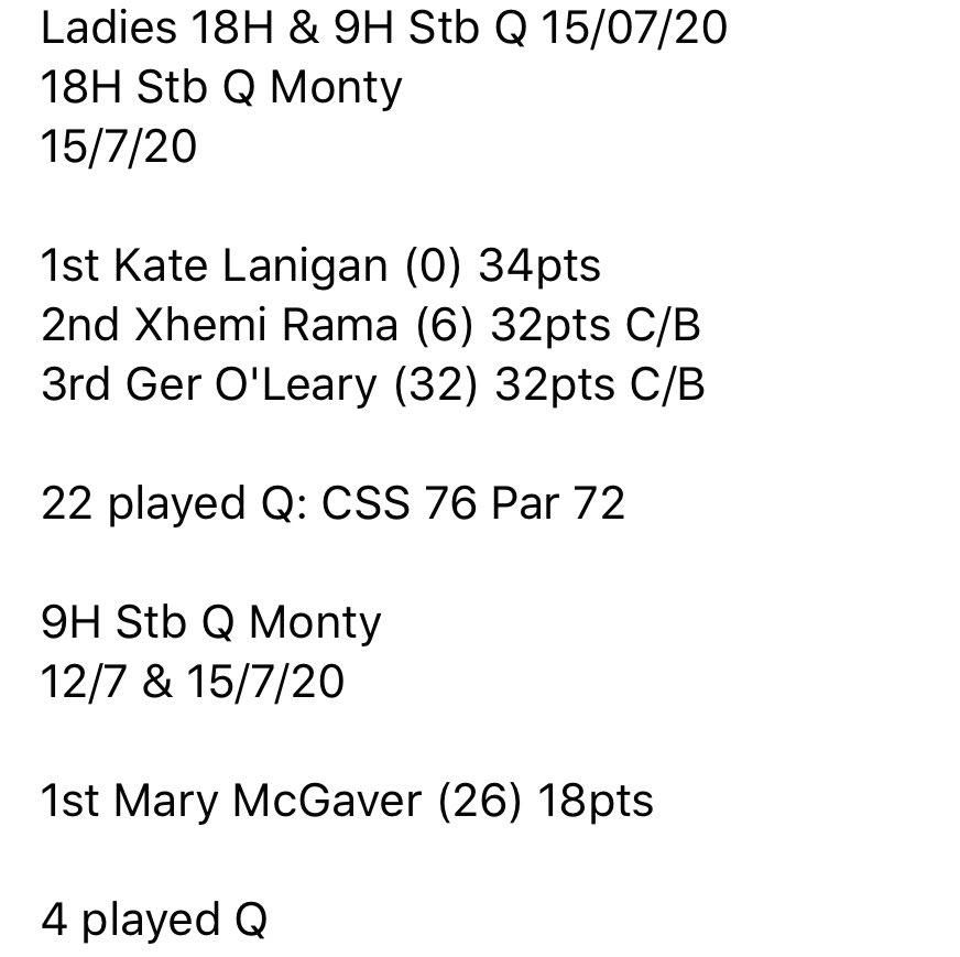 This weeks winners 👏🏻