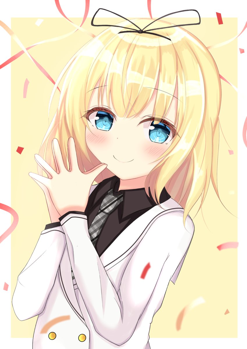 一日遅れですがシャロちゃんの誕生日でしたので描かせて頂きました シャロちゃん誕生 白クマくん Skeb受付中のイラスト