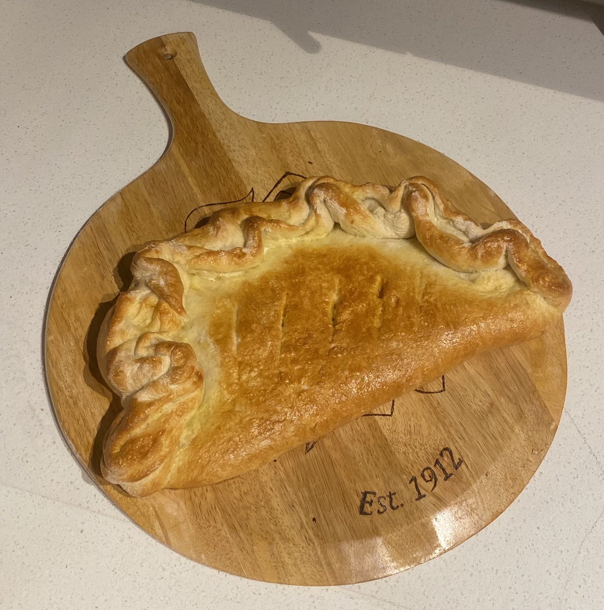 nbehnke6's tweet photo. @mradamscott what would Ben think of this mega calzone? https://t.co/1syYHQ9mS6