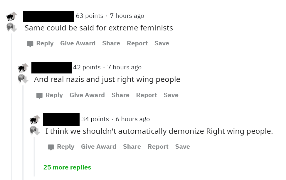 Q_Review's tweet photo. user posts "non-binary people and confederate extremists are exactly the same" and other Redditors clap like seals, news at 11. https://t.co/ScEv01KtNx