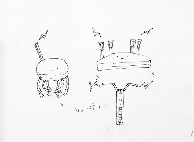 スケッチブックから、ルーターを探していた頃の、ルーターのメモが現れました( \・×・)/"

#イラスト
#ボールペン 