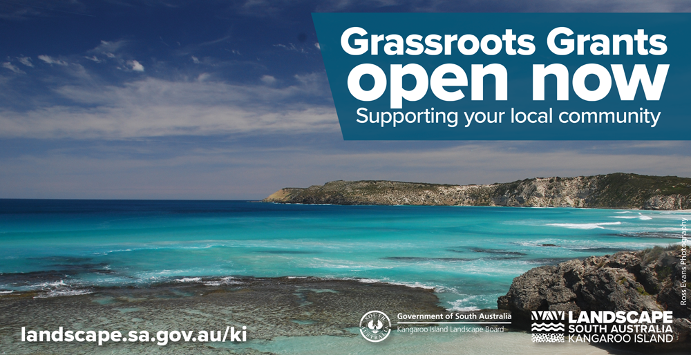 The Kangaroo Island Landscape Board's inaugural Grassroots Grants program is now open! Grants of between $1,000 and $8,000 are available for individuals, community groups and other not-for-profit organisations on KI. tinyurl.com/ybzflcnc