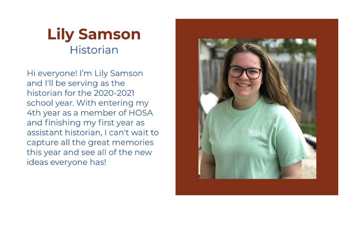 OFHS_HOSA's tweet image. Meet your 2020-2021 Orchard Farm HOSA Officers! We are so excited to see what this year has in store! #hosafhp