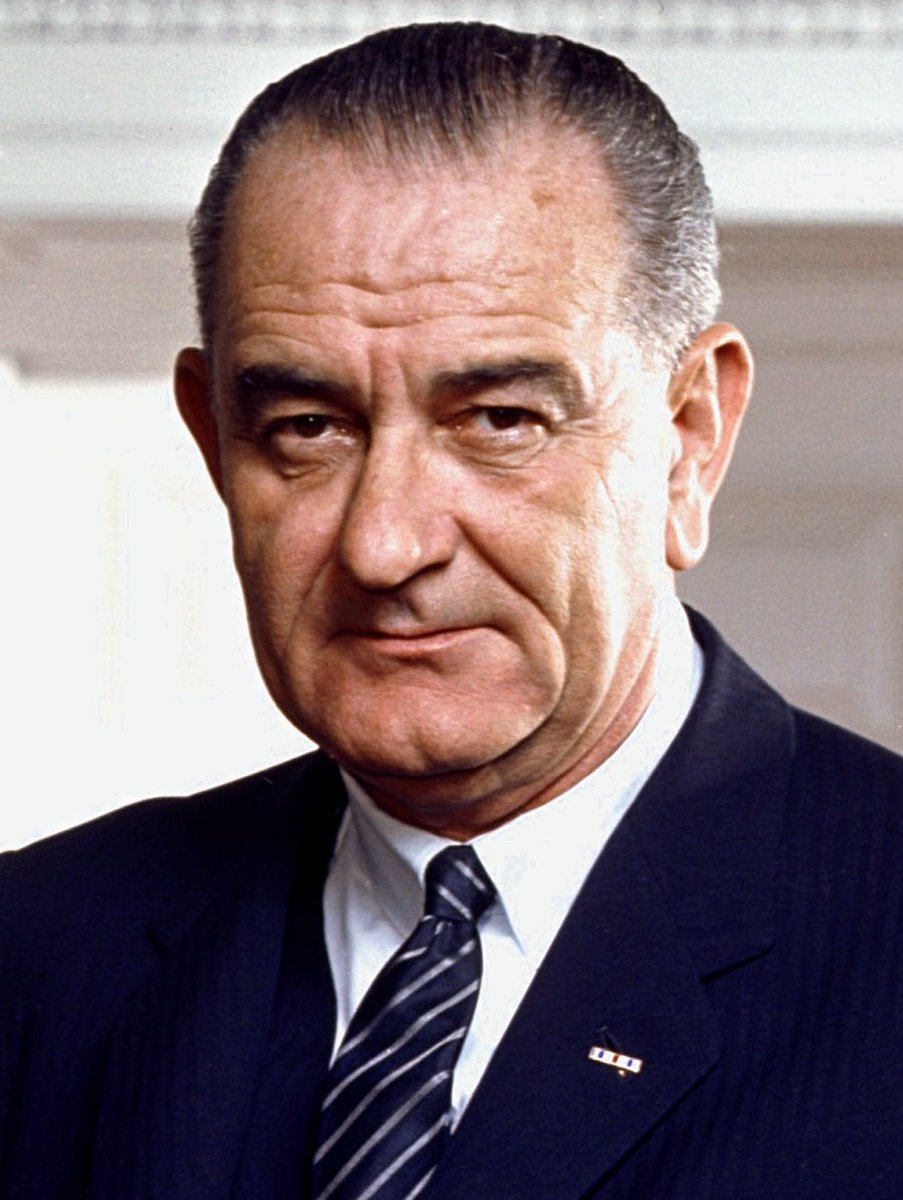 LBJ passed a bunch of Civil Rights Bills and somehow convinced America that denying Black people human rights was for atheist commies, so that’s cool(?). Spoke at HU, that’s cool. Also escalated the Vietnam War & liked whipping his meat out. Not very cool.