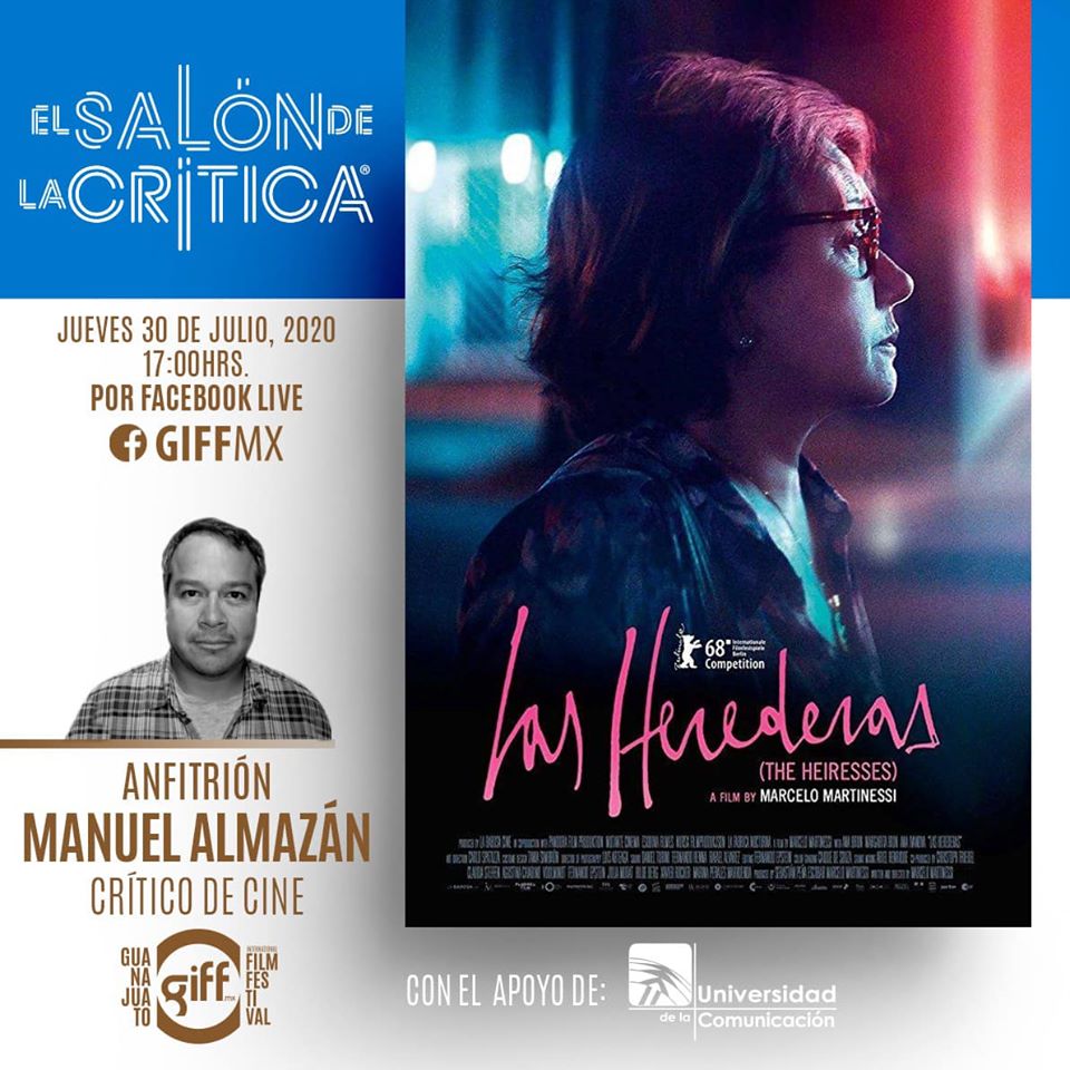 giffmx's tweet photo. ¡Se parte de #ElSalóndelaCrítica! 
La película a revisar será Las herederas (2018), del director Marcelo Martinessi. Envíanos tu crítica, las seleccionadas serán analizadas por Manuel Almazán, crítico de cine y periodista. 
+INFO: https://t.co/dMVbKwookY https://t.co/VIOBij6pfD