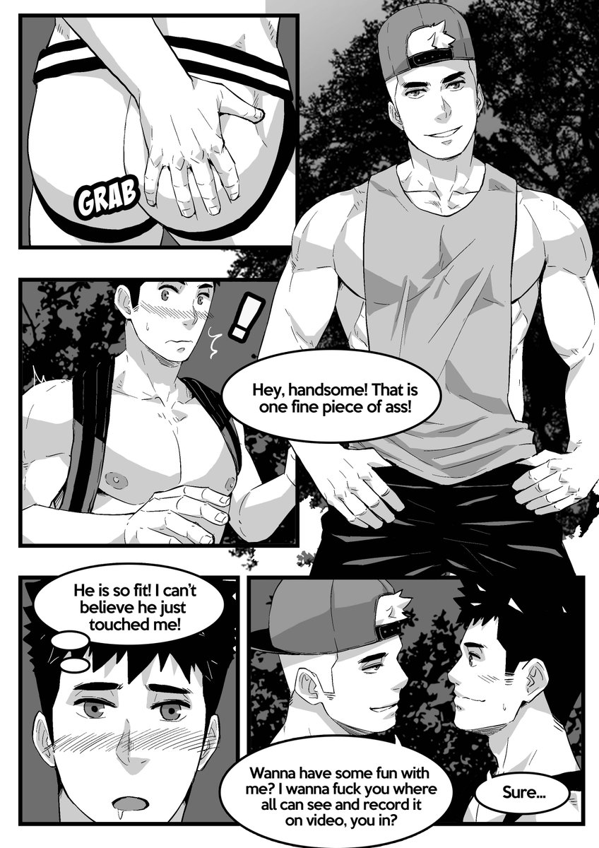 maorenc's tweet photo. July B&amp;W comic preview
This month will be the story of an office worker have some fun in gay cruising ground.
Support my Patreon to get the full comic:
https://t.co/Oky5PCrcnR https://t.co/1EV8lgqFoB