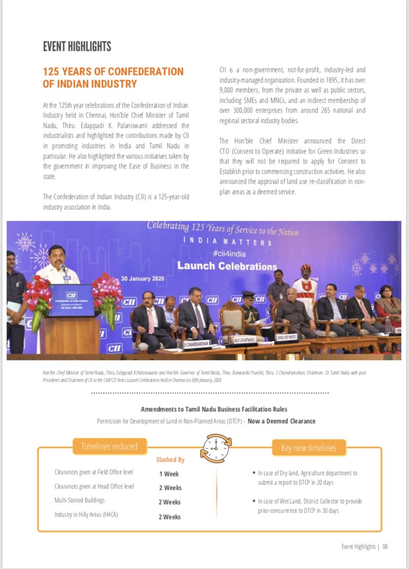 satyenaiadmk's tweet photo. Let’s See,

2019 GIM-304 MOU’s-89% conversion-INR 3004 billion Investment -1 million Jobs,

+ 17 MoU’s -15128+5000crores-key investors &amp; skill conclave,

4 times less business facilitation timeline,

All amongst #covid

Few achievements of @CMOTamilNadu past year

#TNGovt #Growth https://t.co/dVYZifS5zB
