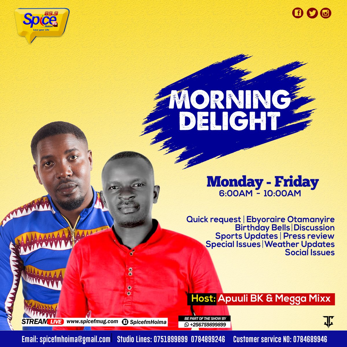 Rise and Shine  #MorningDelight <a href="/SpiceFMHoima/">SpiceFM 89.9 Hoima</a>
