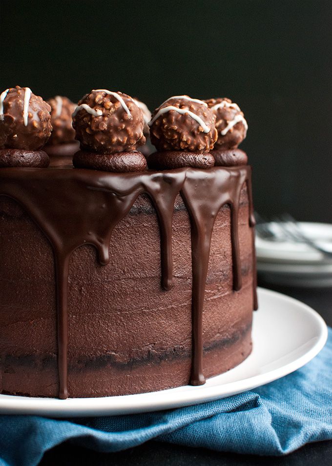 Rei dark chocolate cake but replace the ferrero rochers with cherriesProbably was a gift