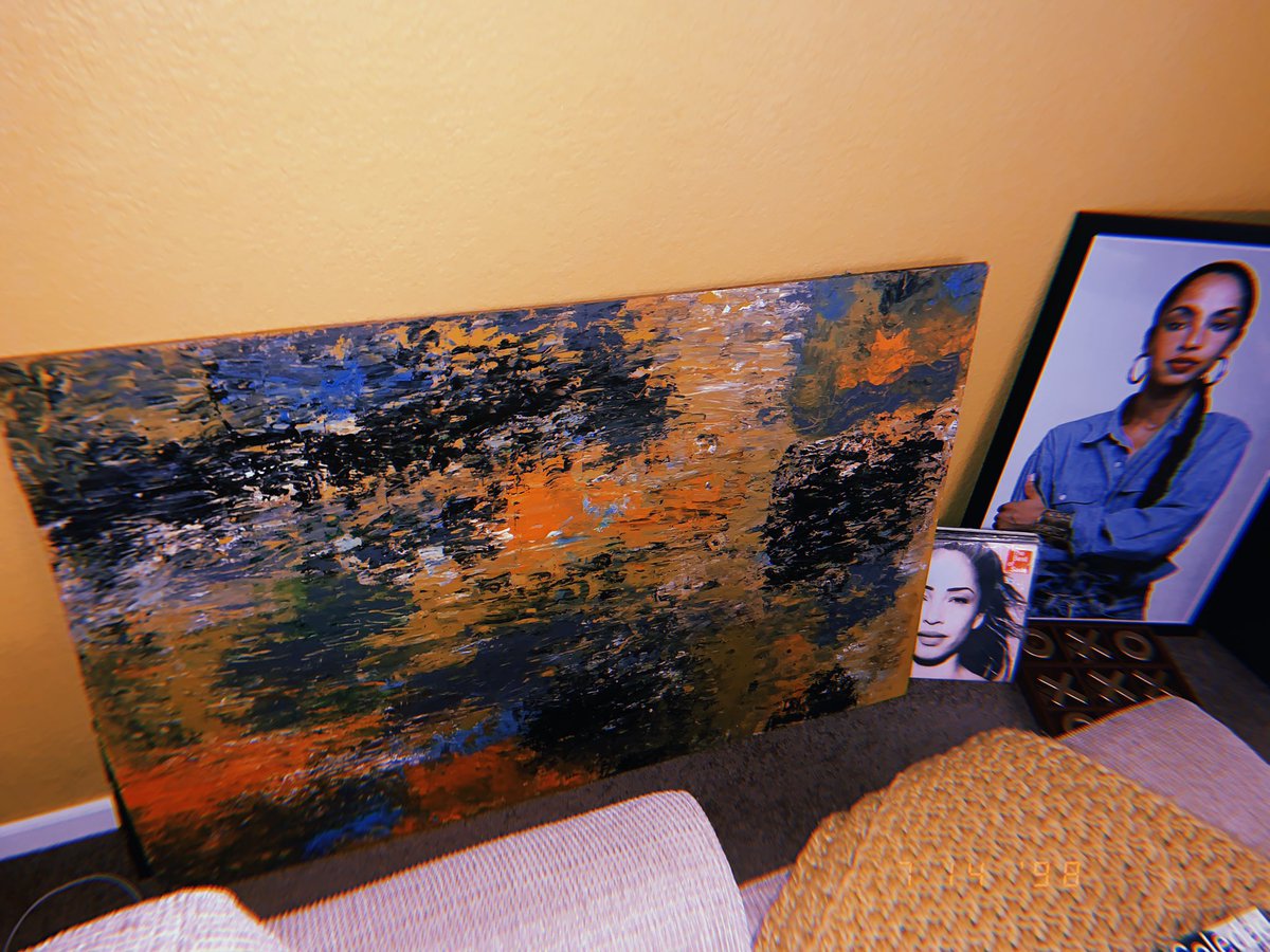 MzSOULcialite's tweet photo. Finally.... finished my art piece 😐
I channeled the famous artist Gerhard Richter 🎨 as my inspiration while listening to N.E.R.D.
#BKstART ART•Luv•Her 🎨 #GerhardRichter https://t.co/hXsybhSHHA