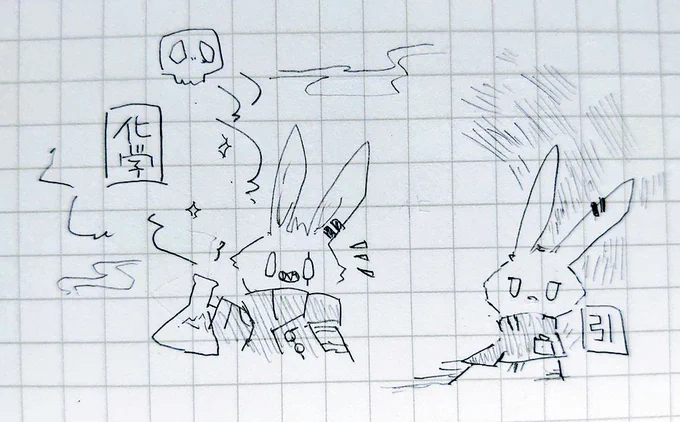 実験をするラップ。と、 