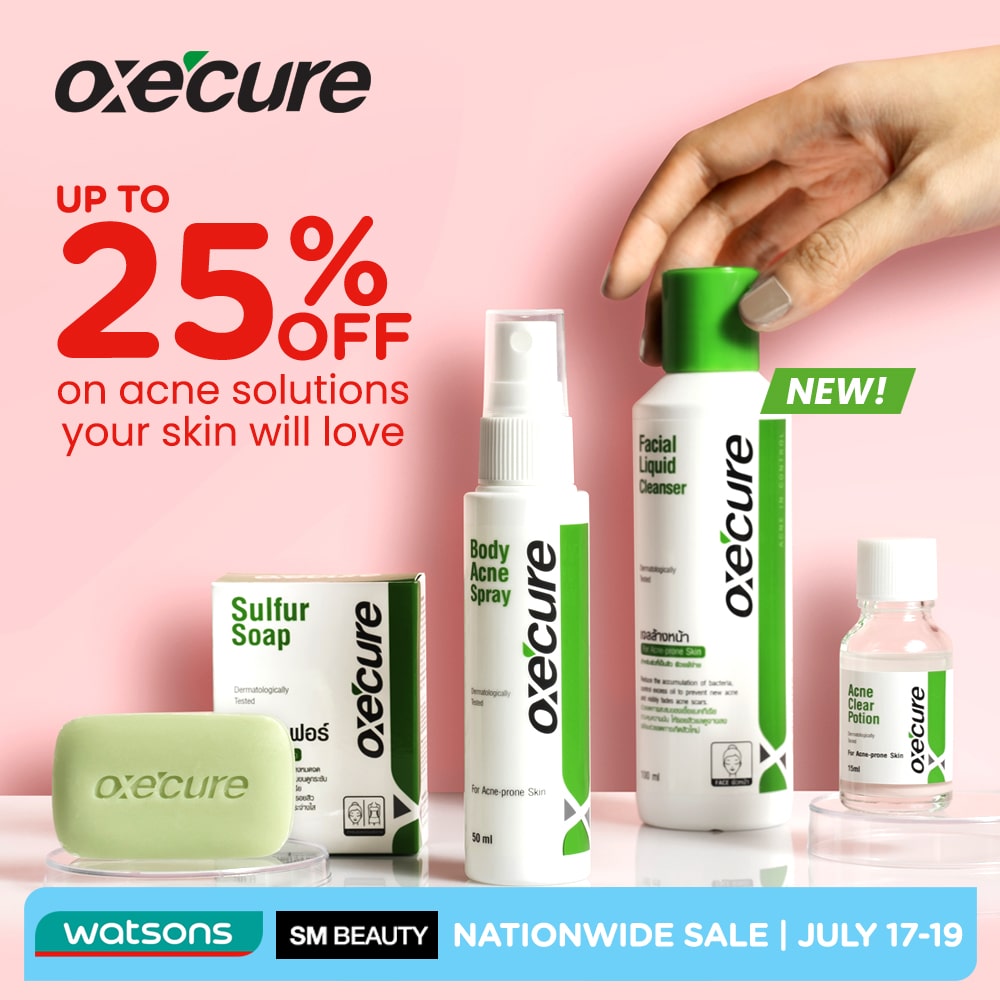 We saw how excited you were to learn Oxecure is now available in over 500 <a href="/WatsonsPH/">Watsons Philippines</a> branches! That’s why we’re giving you a little treat. 😉 

Visit your nearest Watsons branch and get your Oxecure must-haves  up to 25% OFF from July 17-19! SHOP NOW 💚🛒