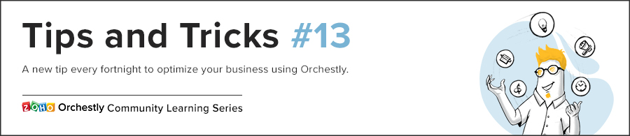 ZohoCommunity's tweet photo. Automating repetitive tasks in @orchestly improves consistency in the services provided while increasing productivity.  Check out the new tip - https://t.co/VX7Ni6LjEH https://t.co/BOQFCC9W55