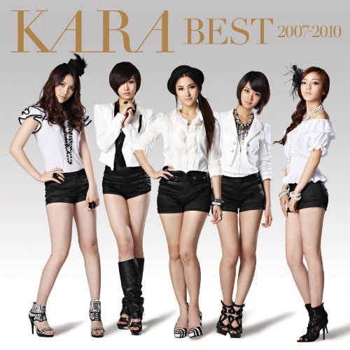 KARA released a compilation album titled Kara Best 2007-2010. The album was certified gold by the RIAJ, making KARA the 1st ever korean group since the 1990s to release an all-korean album that was about to break 100k copies in Japan. Then certified platinum exceeding 250k copies