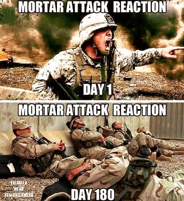 RobDuBois's tweet photo. Shout out to all my combat zone homies.
“Hey, if I hear it, it didn’t hit me. All good.“
@ImpactActual #HighImpactMindset
#NavySEALs #Combat #IndirectFire https://t.co/qMqtCamhLR