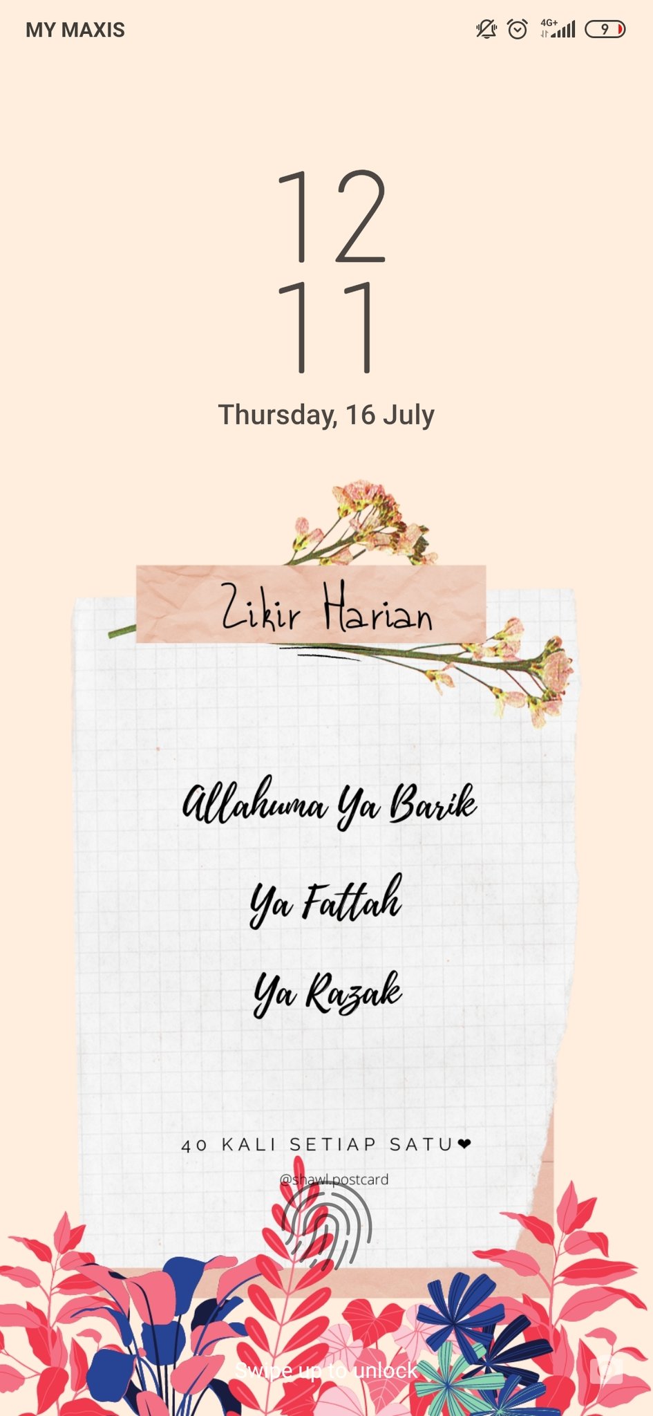 Wallpaper zikir harian