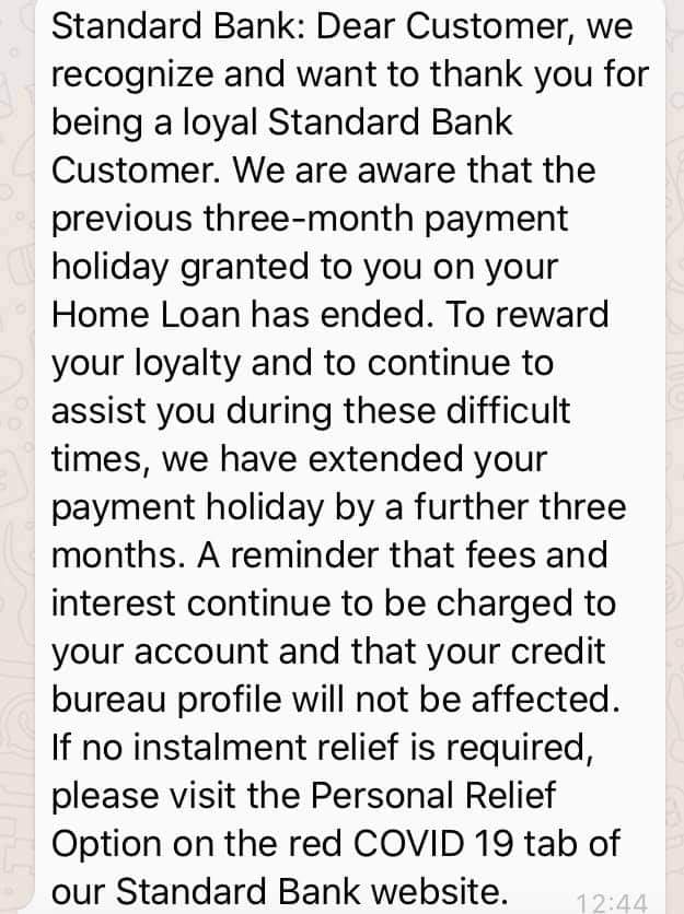 So <a href="/FNBSA/">FNB South Africa</a>, how do you plan on helping your customers.. Or don't you...?!?!?!?! Seems like <a href="/StandardBankZA/">Standard Bank ZA</a> really care about theirs, well done 👏🏽. Should never have changed banks