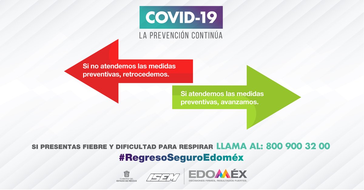 SaludEdomex's tweet photo. Para seguir avanzando es muy importante seguir las recomendaciones sanitarias: Lávate las manos, utiliza el cubrebocas al salir de casa y mantén una distancia de 1.5m con otras personas. Evitemos contagios por Covid-19. #EdoméxEnSemáforoNaranja #CuidemosTodosDeTodos https://t.co/QtqOQTLcZV