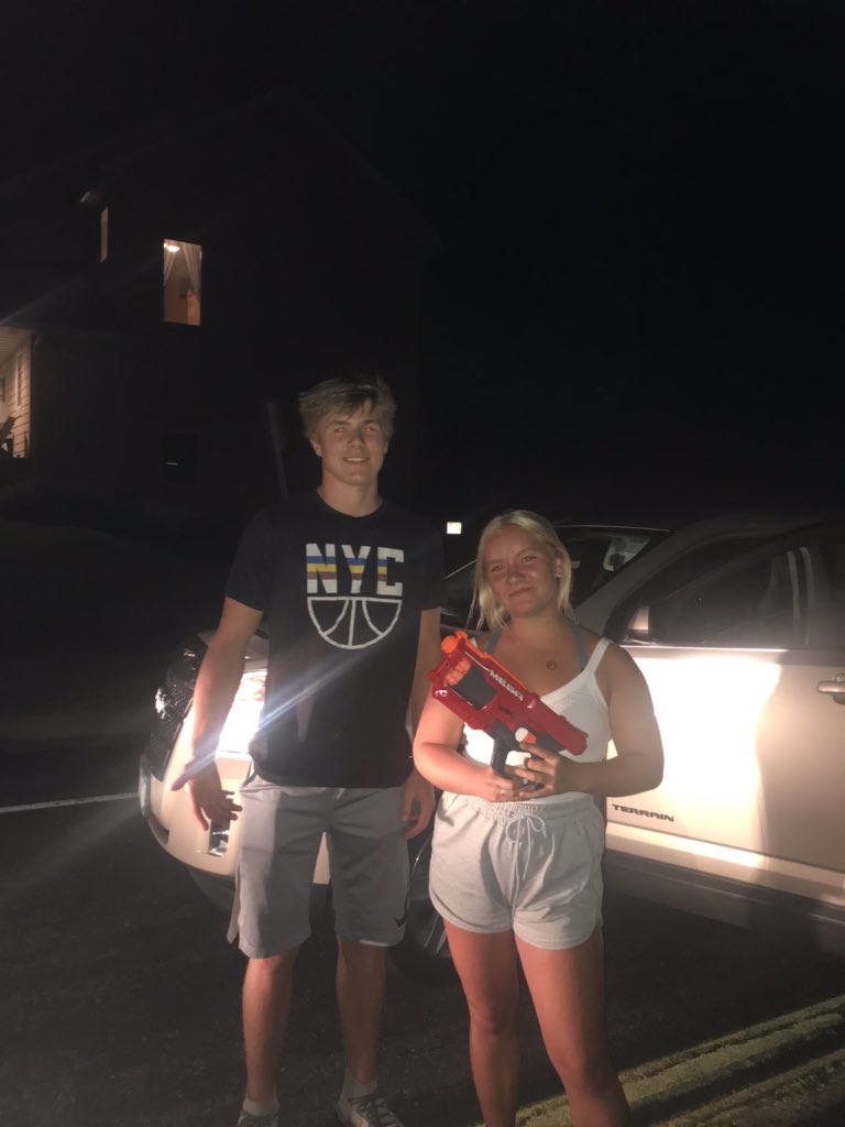 TreaHouska's tweet photo. Trea from BIG BERTHA kills Matt from sons of brama @andovernerf2020 https://t.co/pxSYpUmAC3