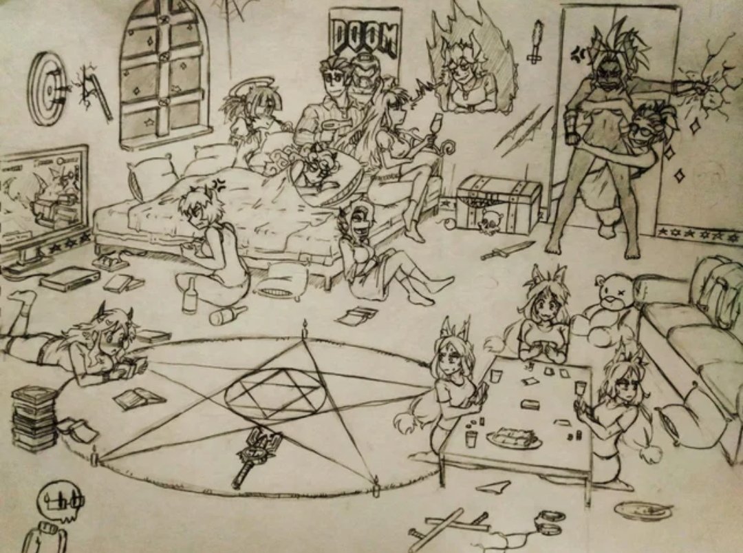 AyanamiDmon's tweet photo. Una noche fría con el harem de chicas demonio.
#Helltaker
#helltakerlucifer
#Helltaker_Cerberus
#helltaker_azazel
#helltaker_zdrada
#Helltaker_malina
#helltaker_judgement
#Helltaker_pandemonica
#Helltaker_modeus
#Helltaker_justice
#Helltake_beelzebub https://t.co/12Zxb0xlez