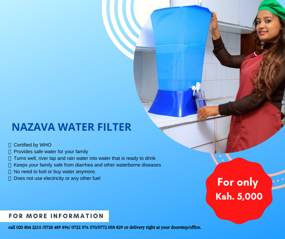 _KWAHO's tweet photo. Are you having difficulties cleaning your water to be safe drinking water in your household/institution? Get a Nazava Water Filter! Its easy to use and to maintain. Grab yourself a piece or more today. Call 020 804 2215/ 020 604 7550 for delivery right at your doorstep! https://t.co/YLioU2scp9