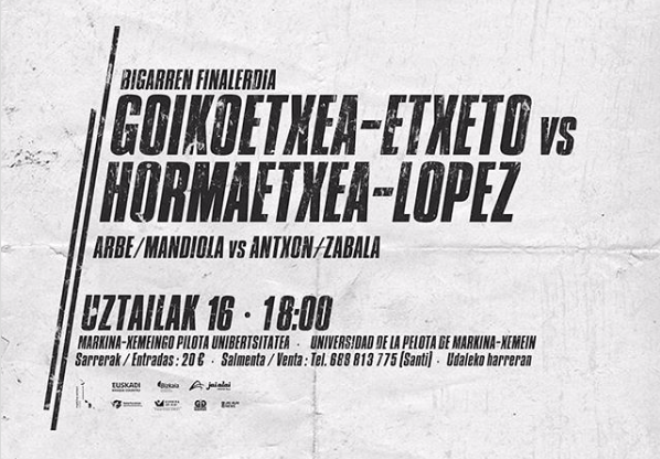 JaiAlaiNews's tweet photo. HIRU MARKINAR KARMEN EGUNEAN! Jokin Arbe, @jonmandiola eta Jon Zabala. Edozein pelotarirentzat da ohorea egun honetan @MarkinaXemein-en jokatzea, are gehiago markinarrentzat eurentzat! Zorte on guztioi eta gozatu! #JAIALAI #zestapunta #pilota https://t.co/RY0qPWKLCw