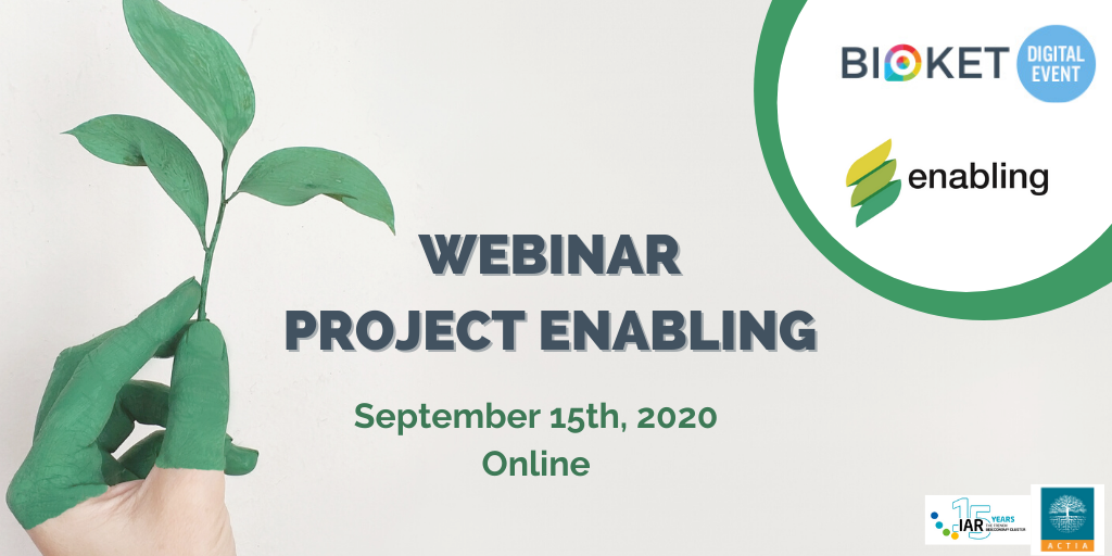 BIOKETech's tweet photo. 🗓️SAVE THE DATE! #BIOKETdigital &amp; @actia_asso organize a "Project ENABLING" webinar! We'll talk creating appropriate conditions for the dev. of efficient #biomass to #Biobased products &amp; processes value chains.
🕑Sept 15 2020 - 14h-15h30 CEST Time
➡️https://t.co/SZKkl3B6n2
🆓Free https://t.co/u7Xmwxuzjs
