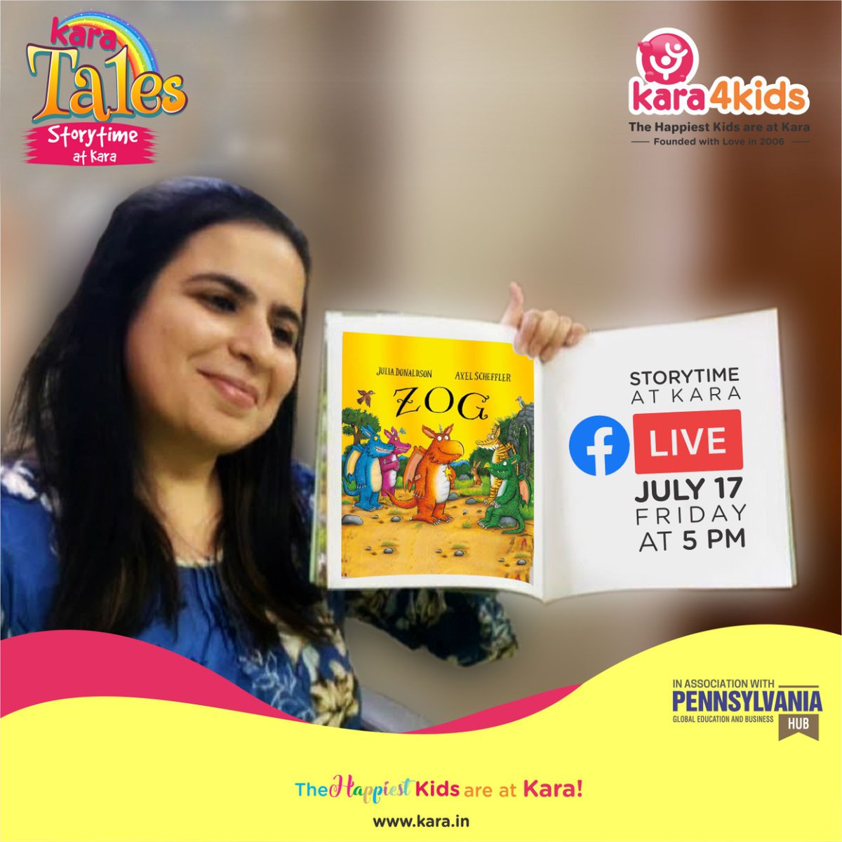 Kara4Kids's tweet photo. Kara4Kids brings to you another exciting Live Story Session!
Kara Tales - Zog!
#LiveSession #FBLive #StorySession #KaraTales #Kara4Kids #TheHappiestKidsAreAtKara #StoryTime #Zog #FacebookLive #Facebook #Live #Story #Stories #Children #Parent #Parents #ActivitiesForKids #Preschool https://t.co/HhJ2X48gEc
