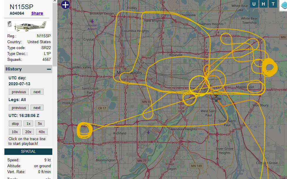 MinneapoliSam's tweet photo. Since it's been circling the Twin Cities and even protests, here are some FOIA documents on the Minnesota State Patrol aircraft. They show modifications by a contractor called Integrated Surveillance and Defense who added a laptop work station. These docs are a few years old https://t.co/Dg1zsrdRbb