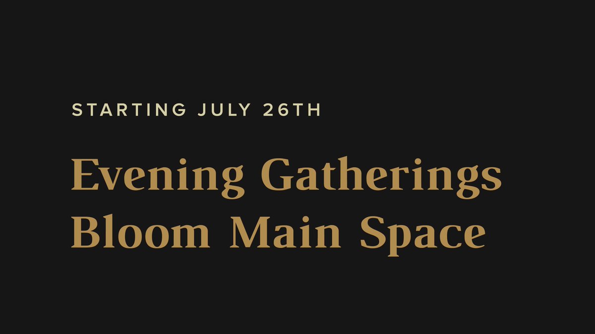 bloomdenver's tweet photo. We Are Resuming Our Sunday Evening Gathering in Our Main Space Starting Sunday, July 26th.

Join us as we gather around the table together on Sunday evenings for a liturgy of worship and prayer.

Reserve your space at https://t.co/U8PCl9BWW3. https://t.co/ZkMDAQloj0