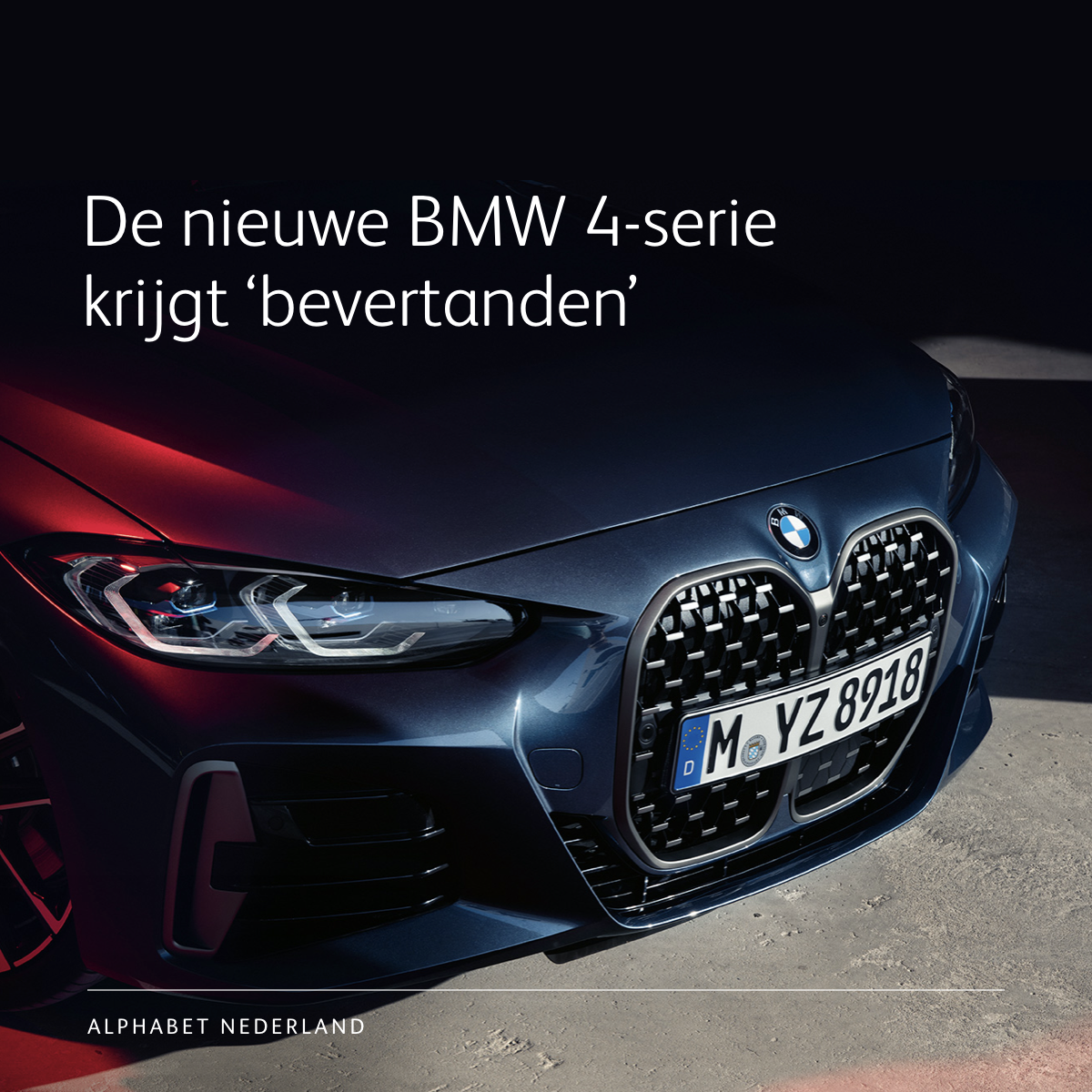 Alphabet_nl's tweet image. Onlangs is de nieuwe #BMW 4-serie onthuld en de neus van de coupé zorgt voor wat discussie. De grote grille is volgens BMW een eerbetoon aan vroegere modellen maar kritische #autofans zien er met name een stel 'grote bevertanden' in. Wat vind jij?
