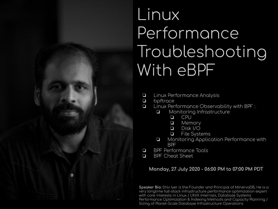 thewebscaledba's tweet photo. https://t.co/eQYKgS7TjG Troubleshooting Linux Performance with eBPF#Linux #LinuxPerformance #eBPF https://t.co/7Ahg0ytRRo