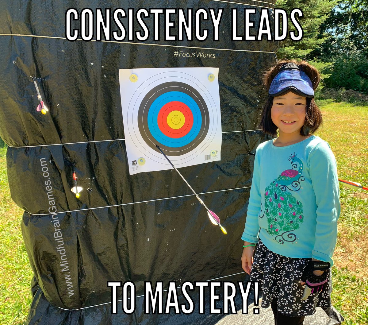 FunMindfulBrain's tweet photo. Yes. She hit again. Blindfolded. Because #FocusWorks ☺️👍🏼 https://t.co/nsIdCr4BL2