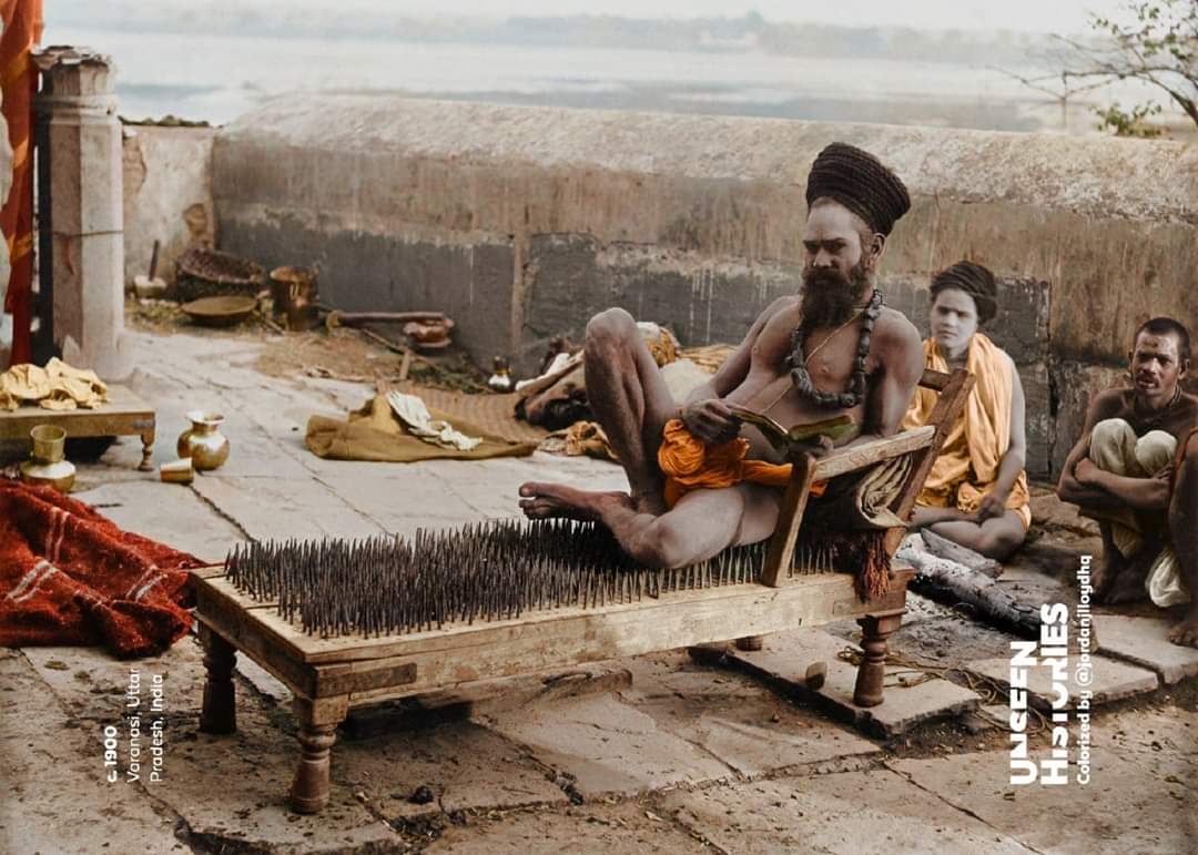 An Indian holy man reads on a bed of nails, 1900
<a href="/noconversion/">No Conversion</a>