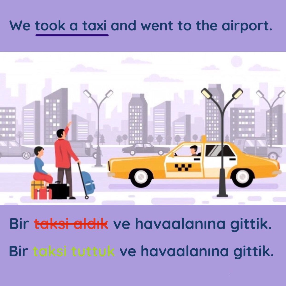 tomerkadikoy's tweet image. #sıkçayapılanyanlışlar 💡İngilizce’den Türkçe’ye çeviriler her zaman doğru olmuyor. 🤷🏻‍♀️ ‘to take a taxi’ : ‘taksit tutmak’ ☝🏼 #translationfail #translationproblems