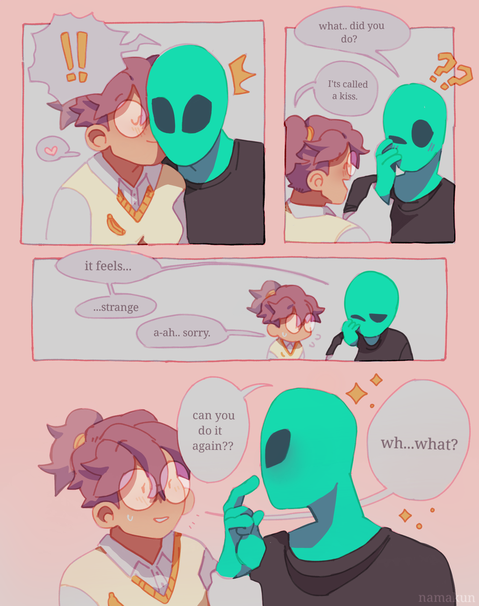 heres a new character i made !
her name is alice and she's dating her alien bf ??
She's also a really cute dork lol