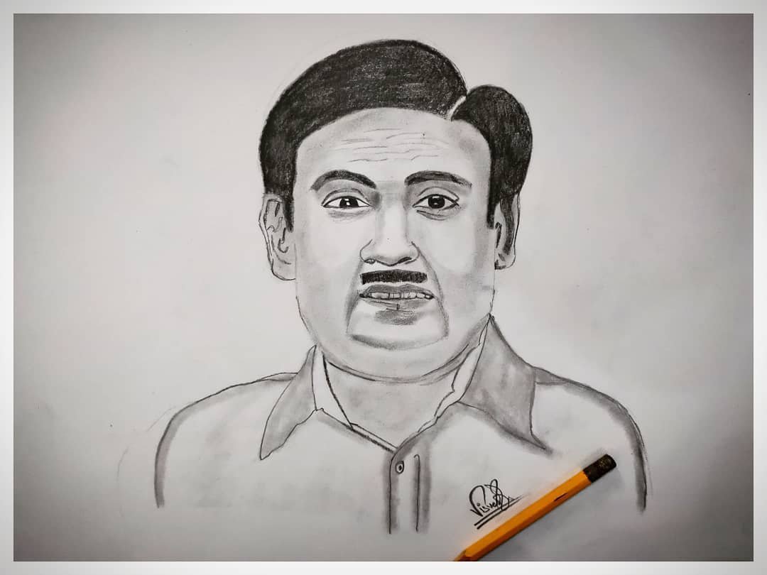 Drawing tarak mehta ka ooltha chasma character Jethalal and Daya 😁😍 |  Drawings, Shading drawing, Art sketches