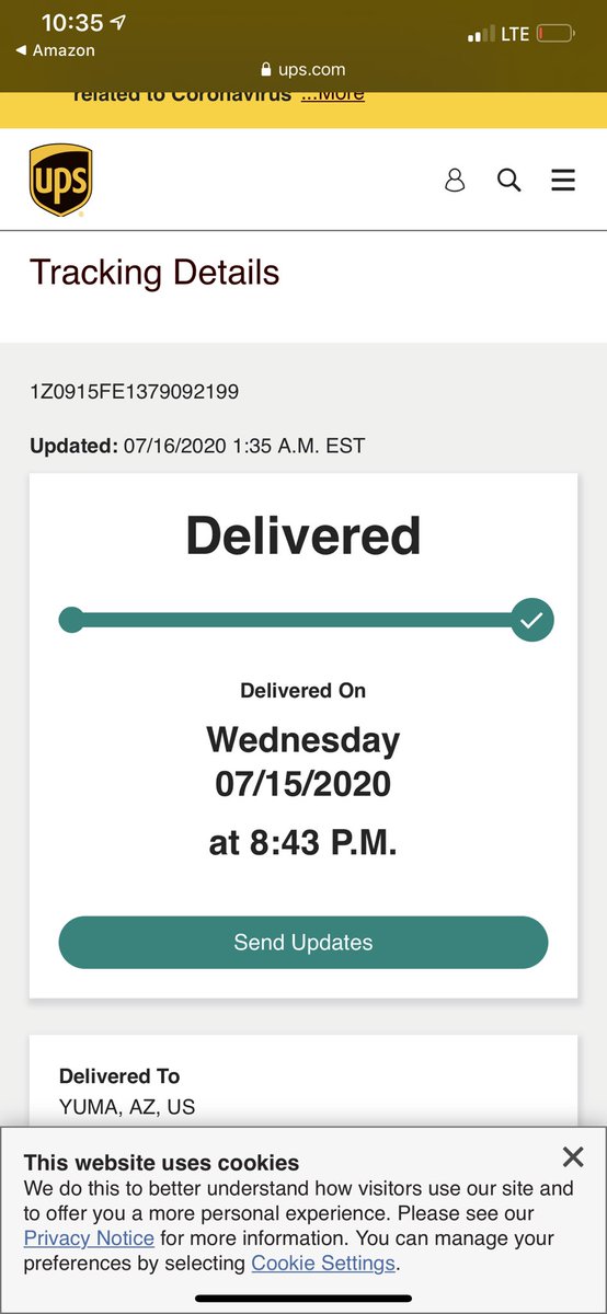 ChrisMarie1330's tweet photo. Dear @UPS it was not delivered to me 😭 where oh where can my package be?! https://t.co/h94nmzRbUA