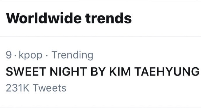 SWEET NIGHT BY KIM TAEHYUNG .