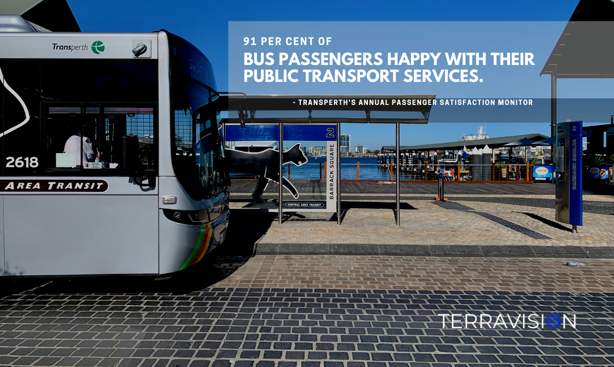 TerraVision_AU's tweet photo. “All-time high passenger satisfaction with Transperth services.” Read the full Media Release here: https://t.co/HBuXOTQD3N 

Learn how TerraVision can keep your passengers informed with easily accessible information in real-time. 

#PassengerInformationSystems #publictransport https://t.co/7L2YTUf20B