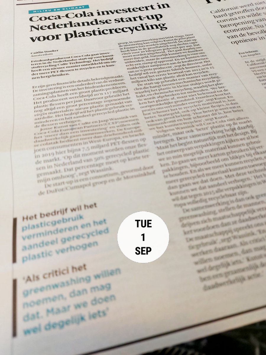 <a href="/CocaCola_NL/">Coca-Cola Nederland</a> @DSM_Niaga <a href="/GemeenteEmmen/">Gemeente Emmen</a> stap verder in #packaging Backend dvpt. voor #PET #plastic flessen ➰➡️To be referenced di. 1 sept 2020 om 16.00 uur in LIVE ONLINE (meedoen zonder te reizen ✅) lancering PUMA🐯MANIFEST NL-editie ism <a href="/VerpakkingsMt/">VerpakkingsManagement</a>  nvc.nl/opleidingen/la…